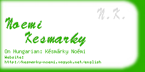 noemi kesmarky business card